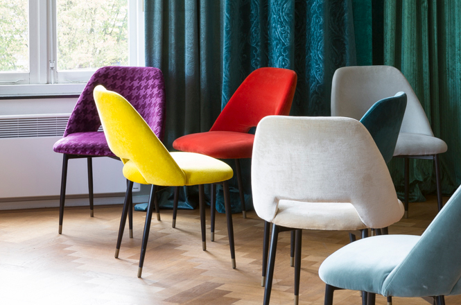 Raymakers multi colour chairs velvet